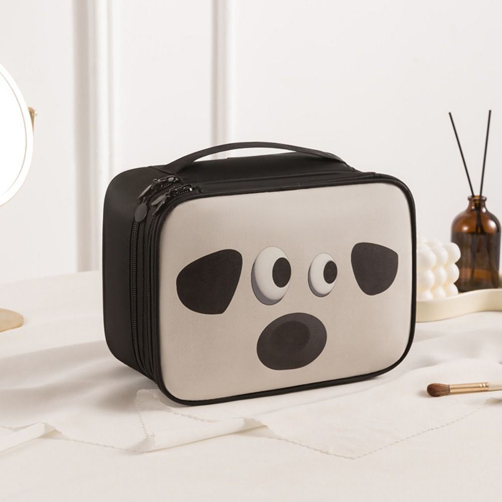 Single/Double Layer Cartoon Pattern Makeup Bag Large Capacity Women's Cosmetics Handbag  Home
