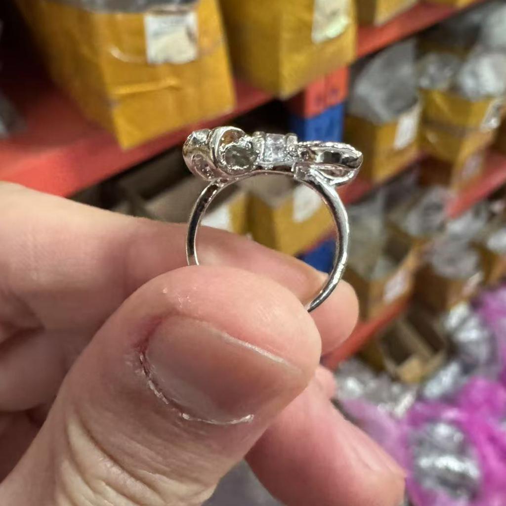 Yousheng женское кольцо бант горный хрусталь полированный сплав предложение кольцо много размеров обручальное кольцо дамский палец ювелирные изделия для выпускных вечеринок