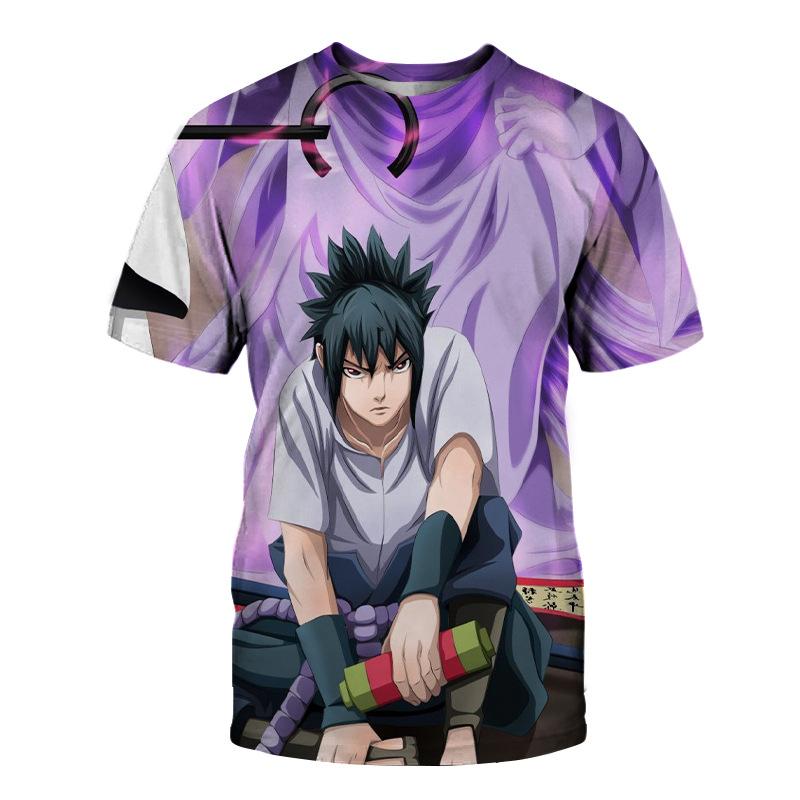 Anime Ninja Series 3D Digital Printed T-shirt Short Sleeve Printed Trendy Large Men's Wear