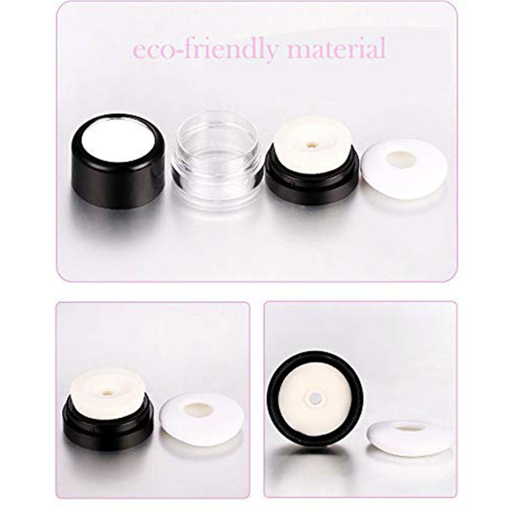Powder Jar with Mushroom Sponge Puff Travel Powder Case with Mirror Portable Loose Powder Box