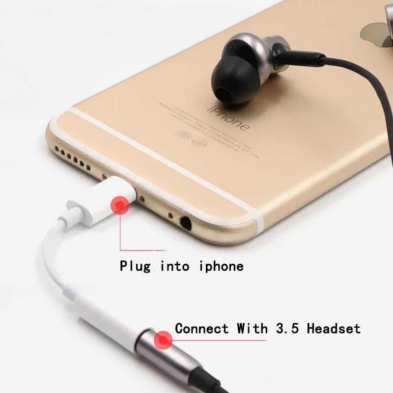 Для iPhone 3,5 мм AUX-кабель-адаптер для iPhone 13 12 11 Pro 8 7 Aux-кабель-адаптер Разъем для наушников Мини-аудио разветвитель для адаптера ios Аксессуары