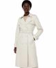 Trench Leather Genuine Lambskin Casual Party Handmade Stylish White Women's Coat