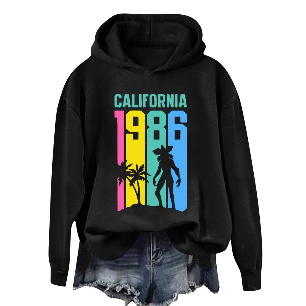 Women's And Men's Unisex Fashion Outfit Sweatsuit Printed Long Sleeved Casual Hooded Sweatshirt