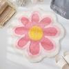 Anti-slip Floor Mat Round Rug Creative Flower Shaped Carpet  Bedside