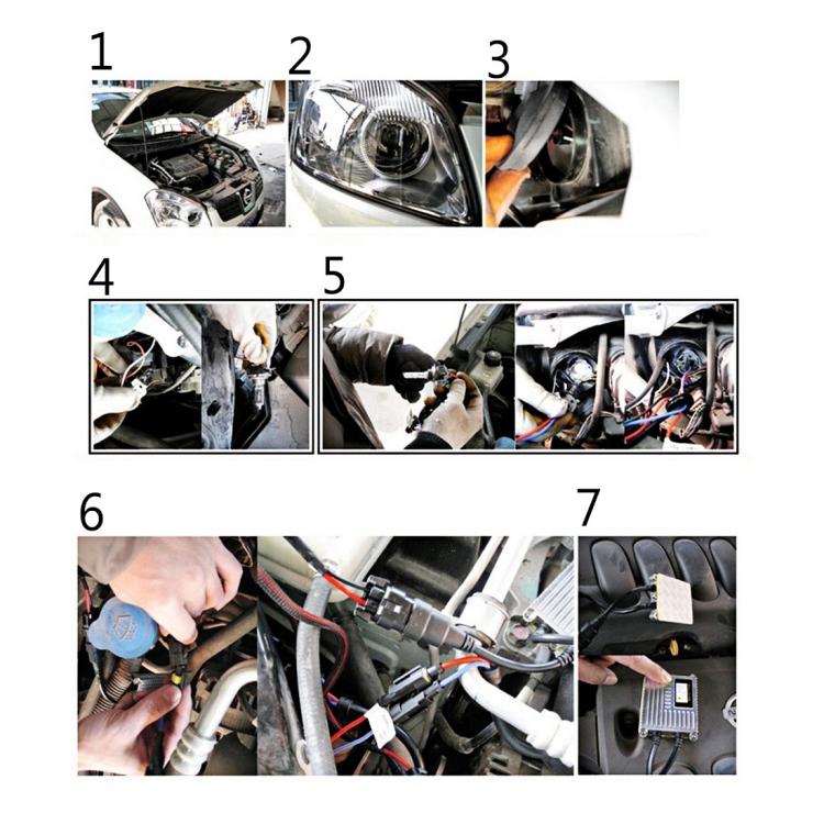 DC12V 35W H7 HID ксеноновый светильник с одним лучом Super Vision водонепроницаемый налобный фонарь, цветовая температура: 6000К, упаковка из 2 шт.