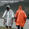Открытый аварийный плащ, алюминиевая пленка, пончо, холодная изоляция, дождевики, одеяла, дождевик для кемпинга