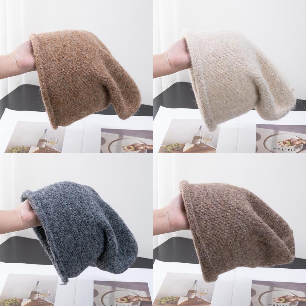 Sheep Wool Knit Beanie Hat For Women Winter Warmth And Windproof Protection