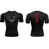 Jiu-Jitsu Cycling Short Sleeve Men's Sports Training Top Anime Print Compression Shirt Quick-Drying Breathable T-Shirt S-3XL
