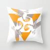 Car Sofa Cushion Cover Orange Geometric Pattern Print Square Pillowcase Home Decor