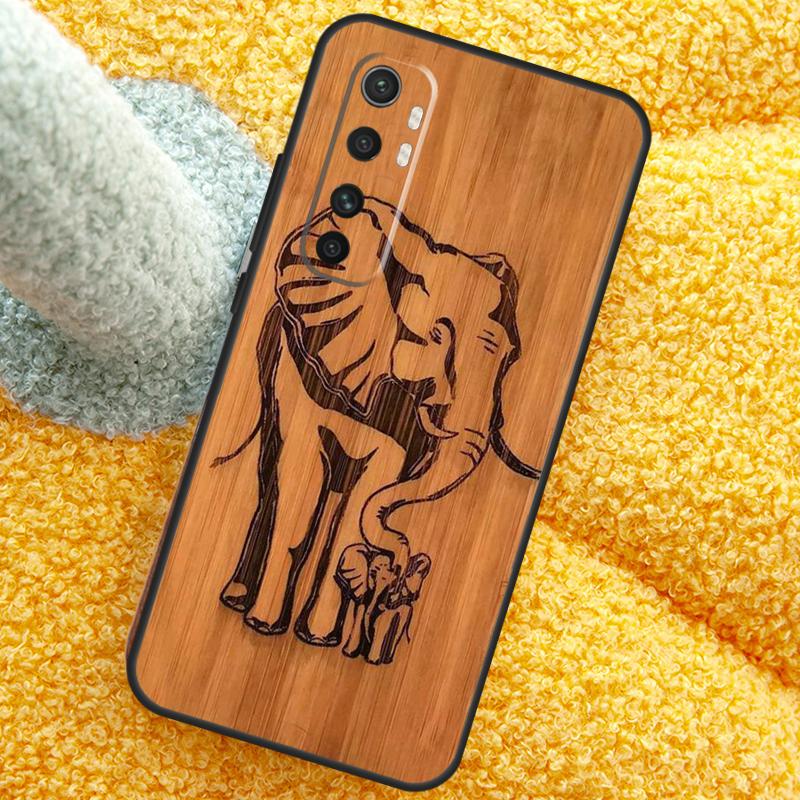 Чехол из натурального бамбука с принтом животных для Xiaomi 15T Pro 14T 13T 14 15 Ultra 17 Pro Max Чехол для POCO F7 F5 F6 X5 X6 X7 Pro
