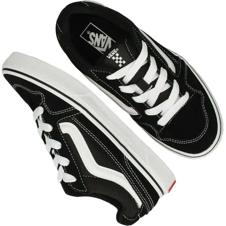 Vans Caldrone Versatile Comfortable Low-Top Kids Skate Shoes Kids Sneakers Black White VN0005W6BA21