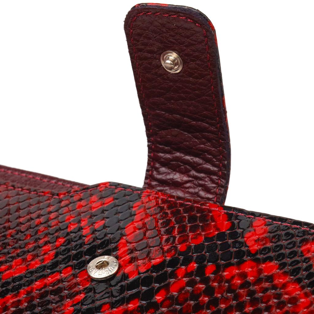 Необычный Женский кошелек из натуральной кожи с тиснением под змею CANPELLINI Wallet 21647 Разноцветный