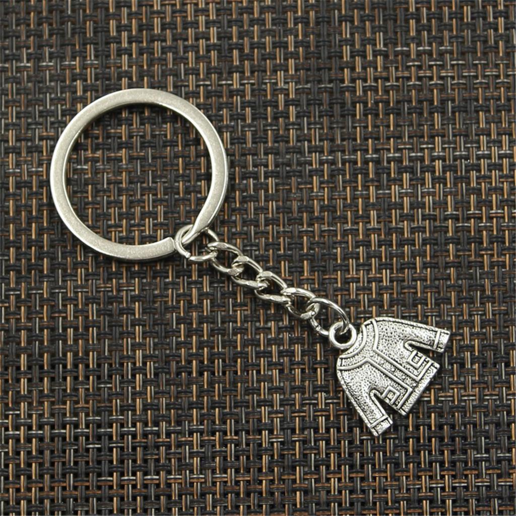 Fashion Keychain 19x22mm Cloth Sweater Pendants DIY Men Jewelry Car Key Chain Ring Holder Souvenir For Gift