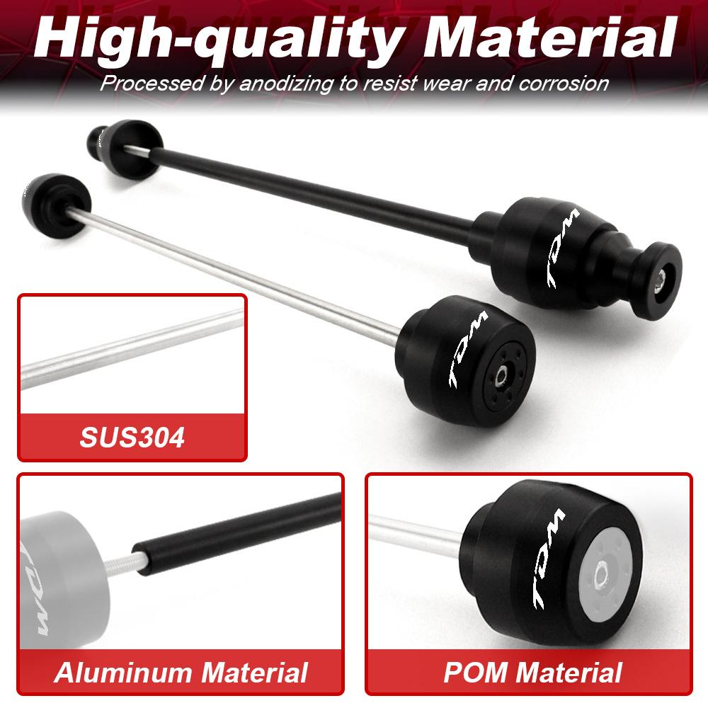 Motorcycle Crash Sliders Swingarm Spools Sliders Front or Rear Wheel Axle Fork 2002 2003 2004 2005 2006-2010 TDM 900 For Yamaha