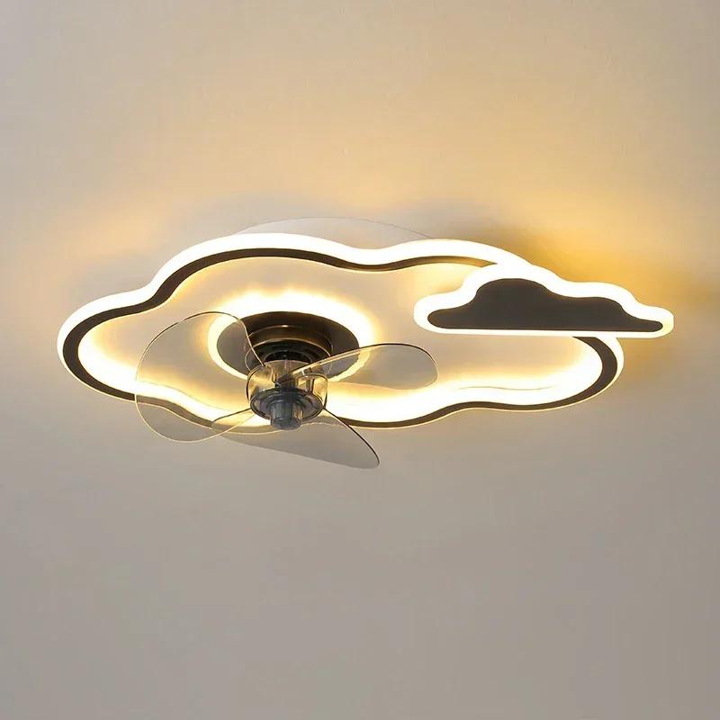 Потолочный вентилятор Nordic для помещений, светильник Iron Golden Clouds, минималистичный вентилятор для детской спальни, светодиодное освещение, детский светильник 110 В 220 В