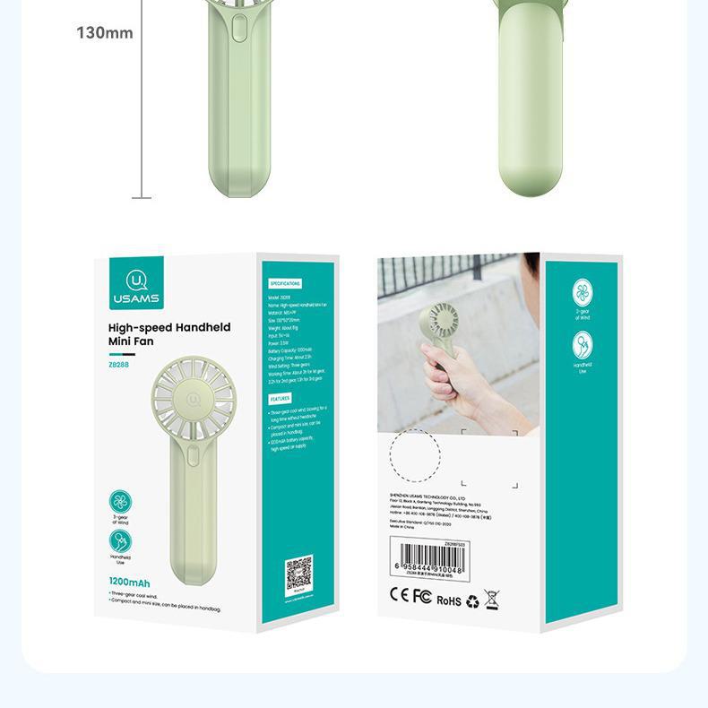 Бесшумный USB-вентилятор-осьминог на клипсе USAMS для детских колясок и общежитий