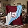 West Ham United Football Print Flannel Blanket Soft Warm Sofa Bed Throw Blanket For Home Office Bedroom