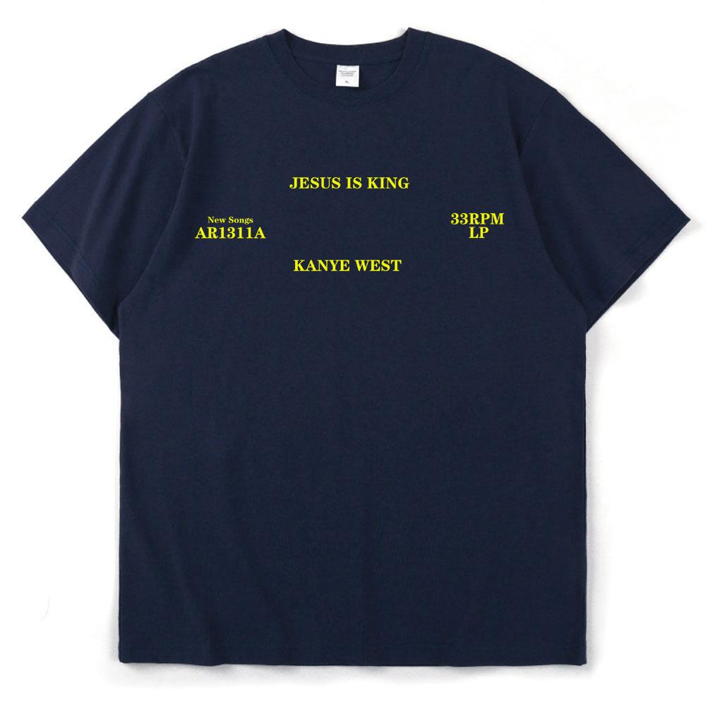 Футболка Kanye West Jesus Is King Летняя Хлопковая Одежда для Мужчин и Женщин Хип-Хоп Мода Оверсайз С коротким Рукавом
