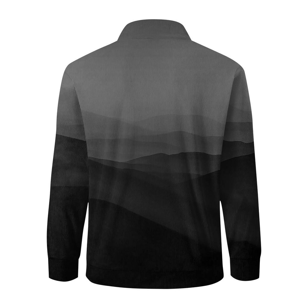 Мужская повседневная толстовка в стиле ретро с градиентным принтом