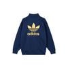 adidas Свитшот с принтом логотипа и полумолнией, женские топы, темно-синие II0747