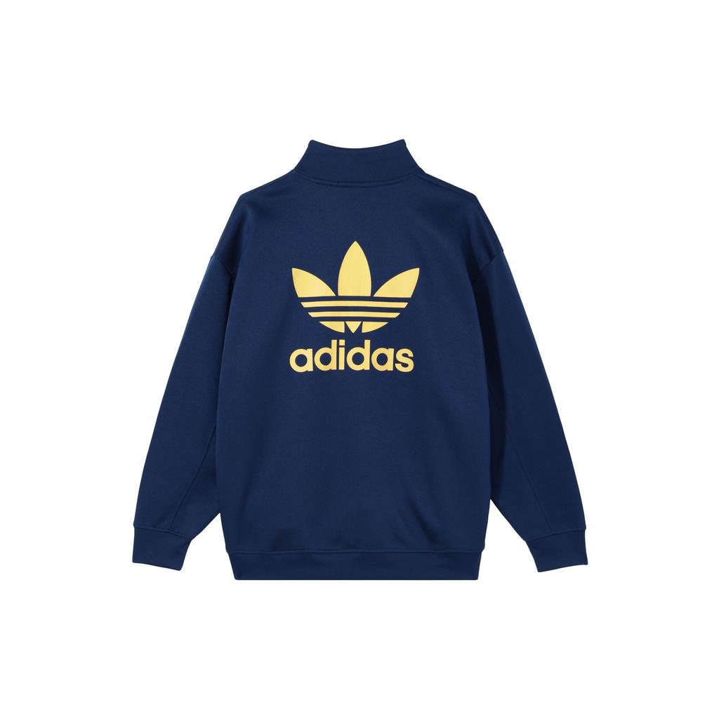 adidas Свитшот с принтом логотипа и полумолнией, женские топы, темно-синие II0747