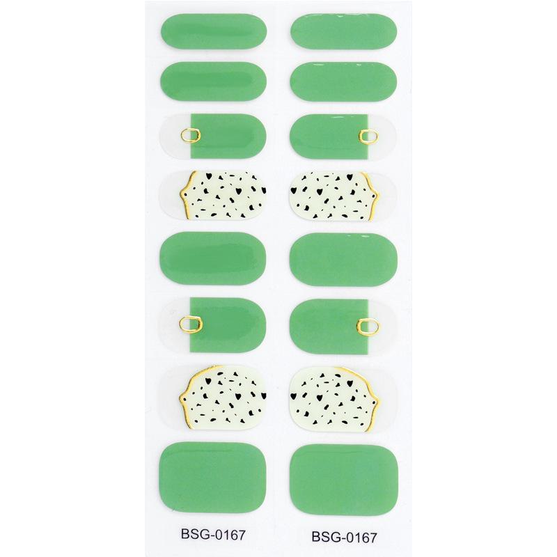 Наклейка для ногтей с рисунком 5D Полуотвержденная гелевая наклейка для ногтей декоративная Бронзовая