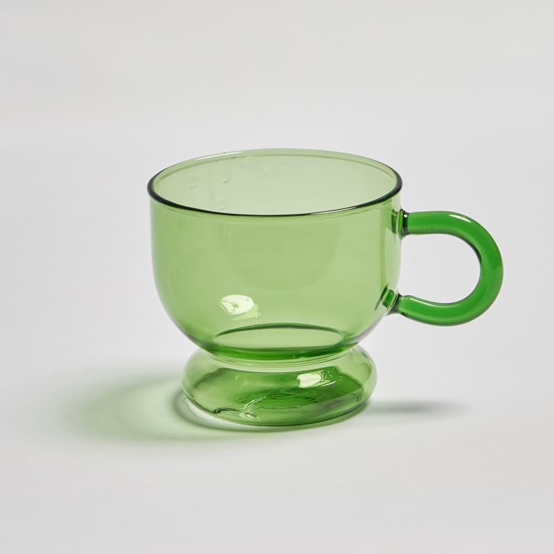 Color Glass Mug Small Tea Cup Coffee Mug Tumbler Cups In Bulk Heat Resistant Glass Coffee Cup Drinkware Wholesale