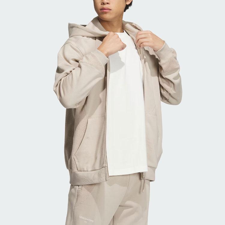 adidas Спортивная куртка для отдыха с логотипом Мужская куртка светло-коричневая IQ1372