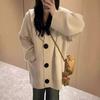 Lazy Wind Knitted Cardigan Hooded Sweater Jacket Female Loose Gentle Loose Soft Sticky Comfortable Versatile and Fashionable