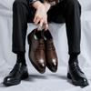 Classic Brand Patent Leather Shoes for Men Casual Business Shoes Lace Up Formal Office Work Shoes for Male Party Wedding Oxfords
