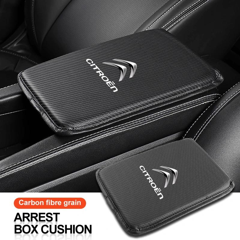 Car Armrest Box Mats Leather Center Console Covers Accessories For Citroen C1 C2 C3 C4 C5 X7 Berlingo Xsara C8 C4L DS3 DS4 DS6