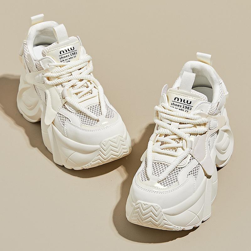 Женские универсальные дышащие повседневные туфли на толстой подошве с увеличением роста весна-лето спортивная обувь для детей высокая ценность