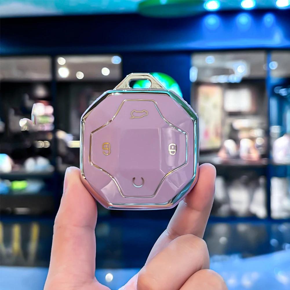 1 шт. чехол для автомобильного ключа мягкий TPU 4 кнопки пульт дистанционного управления защитный чехол прочные аксессуары для Chery Jetour T2 Traveler 2024 2024