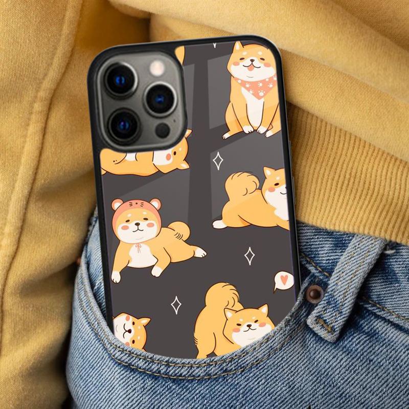 Cute Shiba Inu Soft Phone Case for iPhone 17 Air 16e Pro max 15 Pro 13 14 Plus 11 12 MagSafe Magnetic Coque