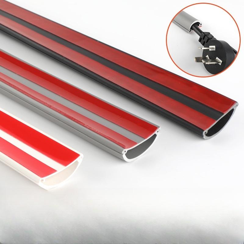 1pc 39.37in/78.74in Slot Floor Cord Cover Self-Adhesive Cord Protector Extension Wiring Duct Protector Electric Wire Slot Cable