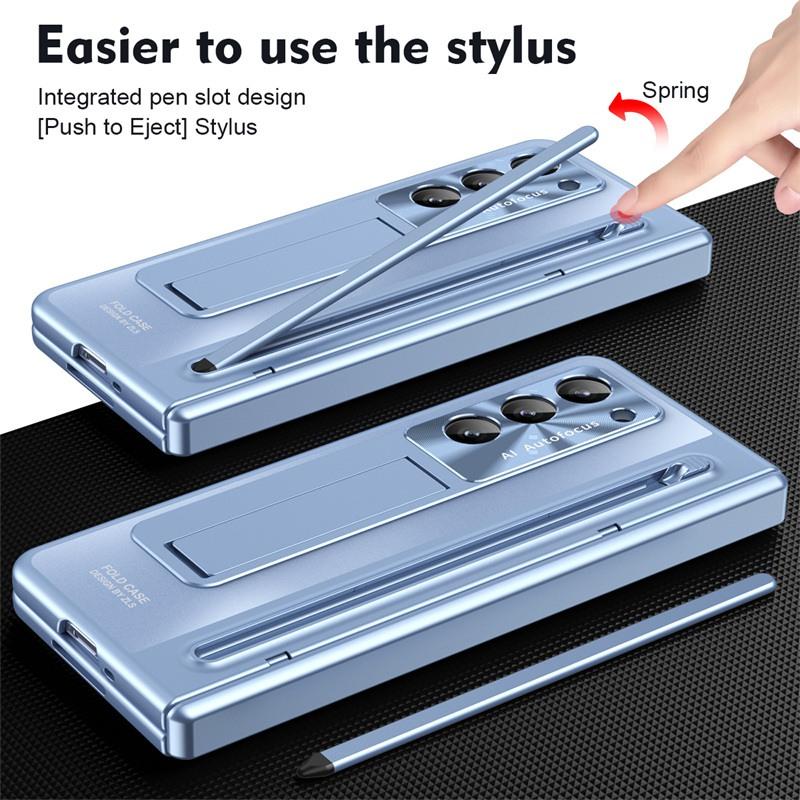 360 Full Protection Hinge Case for Samsung Z Fold 8 Ultra 7 6 5 4 3 /Z TriFold Touch Pen Folding Cover Tempered Glass Film Stand