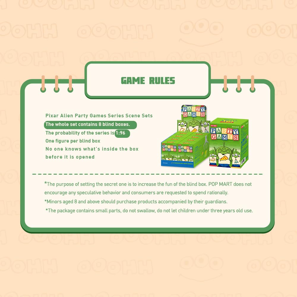 POP MART ALIEN PARTY GAMES Серия Сцена Набор Pop Mart Gacha Gacha Blind Box Фигурка Пластиковая Модель Премиум Игрушка Мягкий Винил Оригинальный Персонаж День Рождения