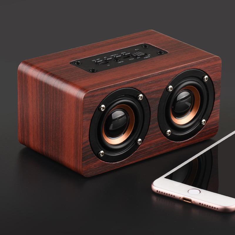 Ретро Деревянный Bluetooth Динамик Компьютерный Динамик Саундбар Стерео Звук Сабвуфер Коробка Для Macbook Ноутбука Ноутбука ПК TF Карта Музыкальный Плеер Проводная Акустическая Система