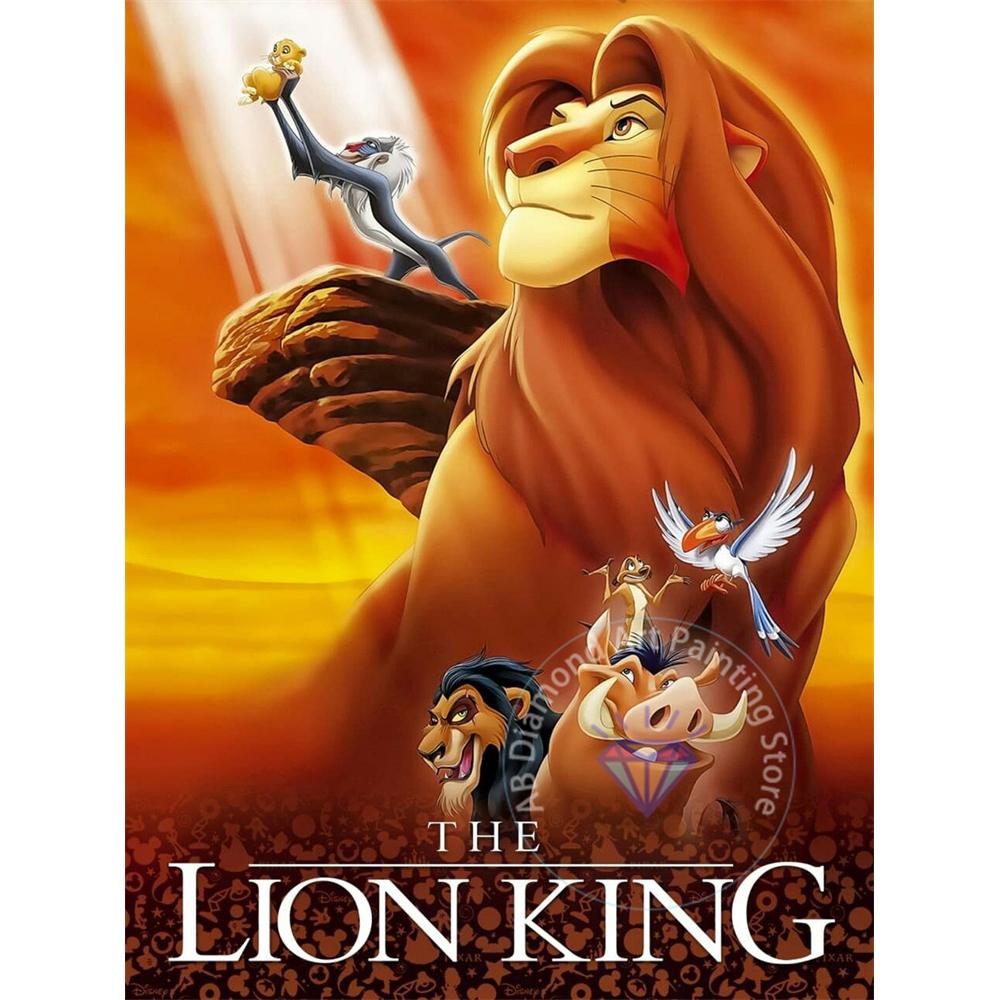 Набор для алмазной живописи «Король Лев» 5D DIY Алмазная вышивка крестом Искусство ручной работы Подарки для взрослых и детей Домашний декор