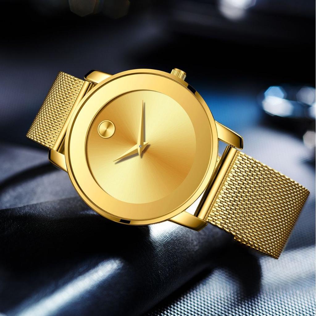 Роскошные наручные часы бренда MISSFOX Минималистичные модные кварцевые часы Классический дизайн Водонепроницаемые часы из нержавеющей стали с сетчатым браслетом
