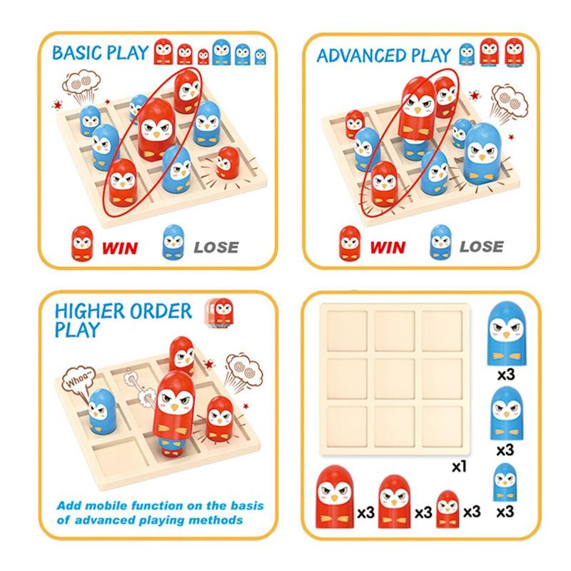 Мини Усовершенствованная Игра Крестики-Нолики Party Настольная Игра Головоломка Интерактивные Игры для Семейной Битвы Соревнования Настольные Игры Подарок на День Рождения