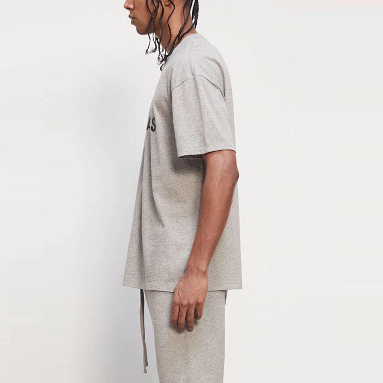 Fear of God Essentials Футболка Хизер Овсяный Унисекс Топы Серый 0125-25050-0229-260