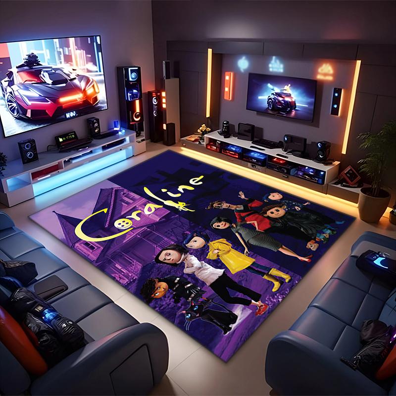 1PC Coraline Rug - home decoration Carpet For Living Room Bedroom Flooring Computer Chair Area Rug