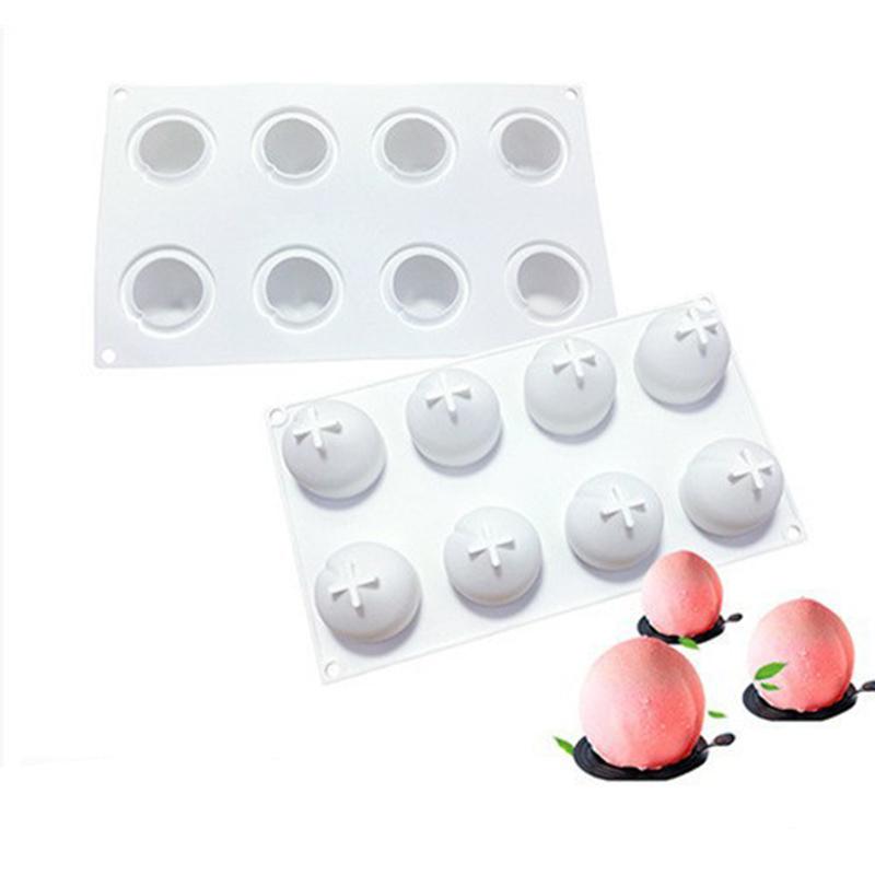 Силиконовая форма для выпечки на 6 ячеек для черничного муссового торта, форма для десертов в виде фруктов, для шоколадного пудинга