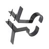 2 Pcs Curtain Rod Bracket Steel 20lb Load Bearing Easy Installation Single Curtain Rod Hooks for