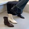 2025 новые остроносые ботинки мартин на толстом каблуке до щиколотки, удобные, универсальные, нишевый дизайн, на танкетке, женские модные ботильоны