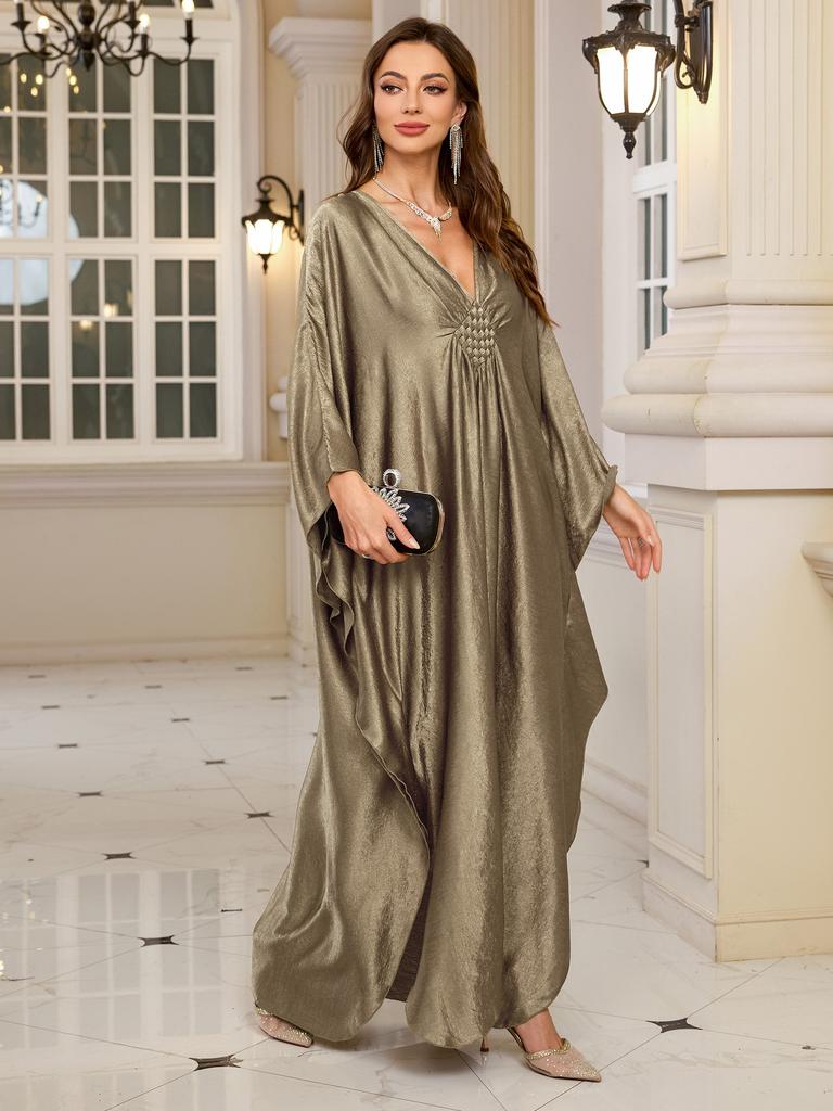 Luxuary Beach Cover Ups Golden Kaftans for Women Bust Hand Woven Maxi Dresses Summer Holiday Bathing Suits