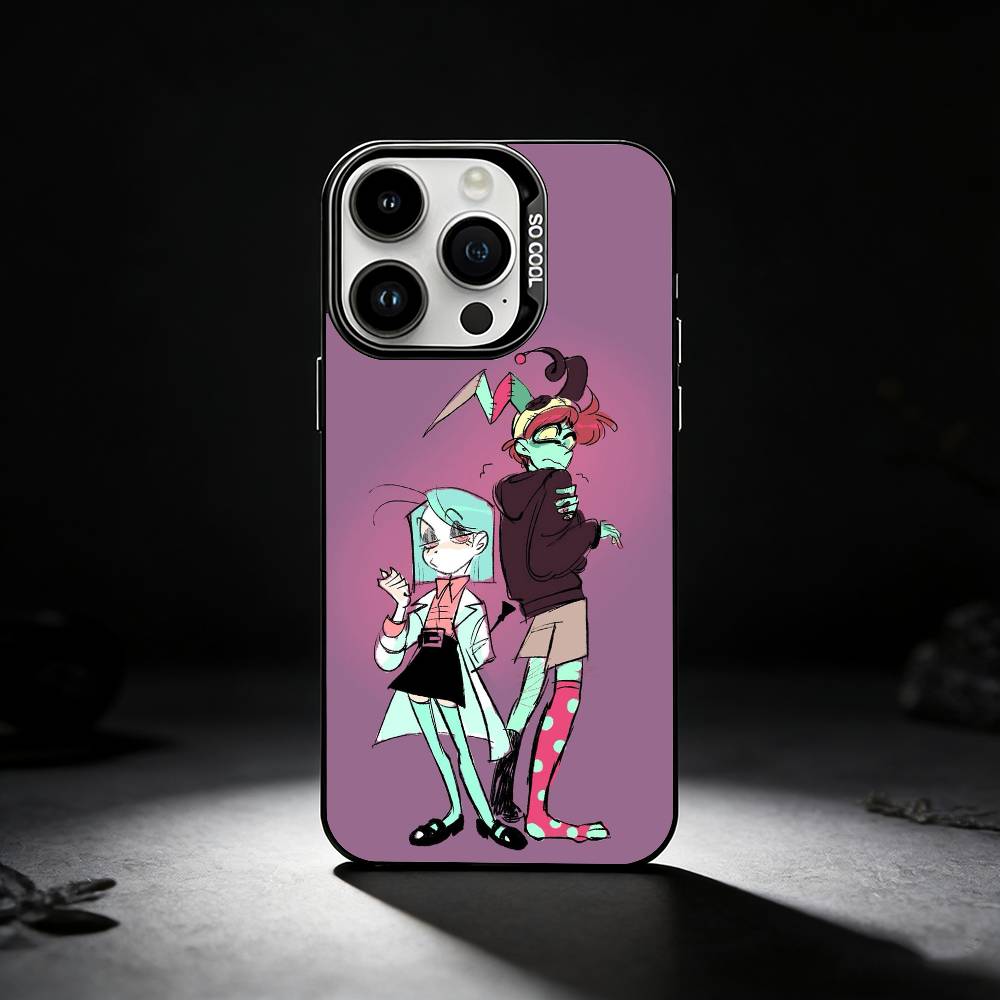 Anime P-Psychocuties Phone Case For iPhone 17,16,15,14,13,12,11 Plus,Pro Max,XS,Colored silver phone case