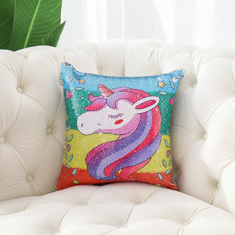 Customizable Cartoon Sequin Cushion Cover For Vibrant Sofa And Car Seat Decoration