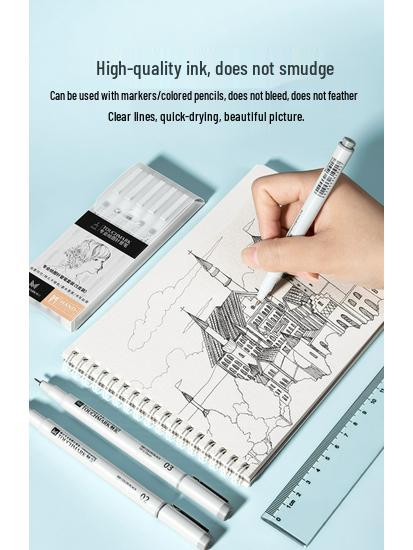 Authentic Touchmark Waterproof Quick-Dry Fine Liner Needle Pen Set for Art and Student Design